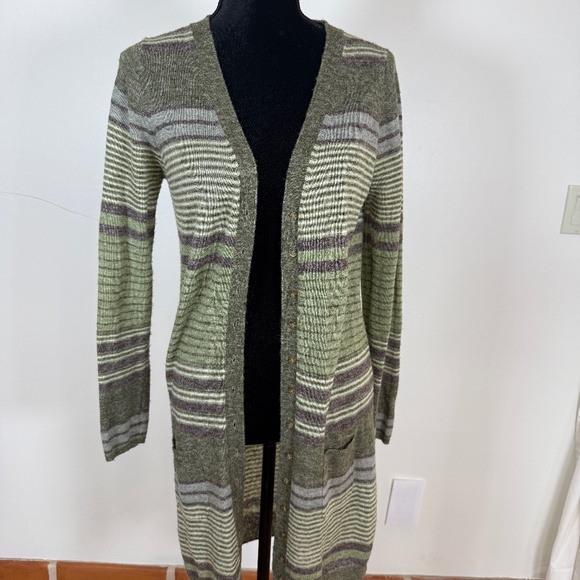 Long Cardigan by Hoss Intropia Green Wool and Acrylic Small - Picture 1 of 10